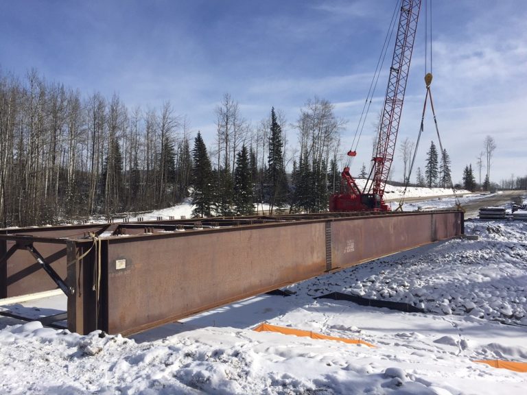 Sunset Road Bridge Installation, Fort St. John, BC